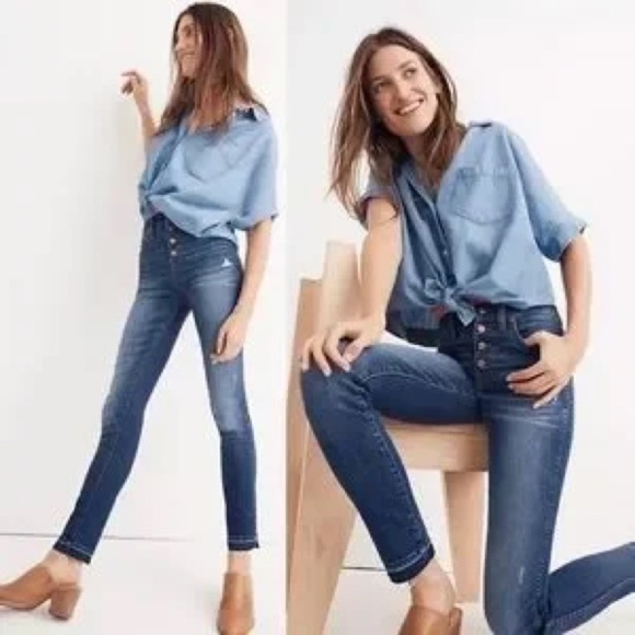Madewell 10" High Rise Skinny Jeans - Picture 1 of 13